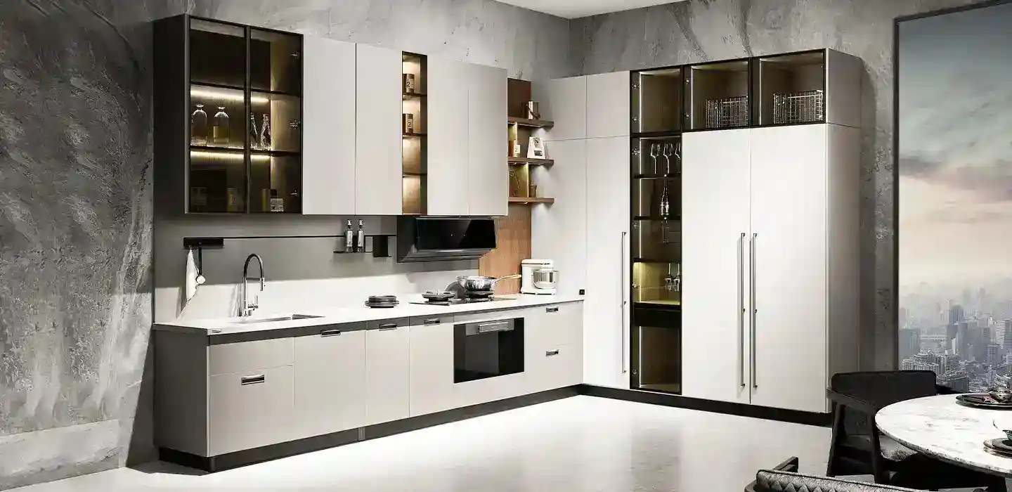 Modern Grey Affordable Kitchen Cabinets Design 2023 - SOMMAROY - Oppein ...